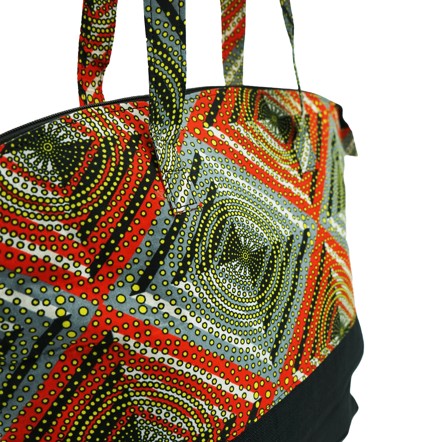 Sac fourre-tout concentrique en coton Ankara