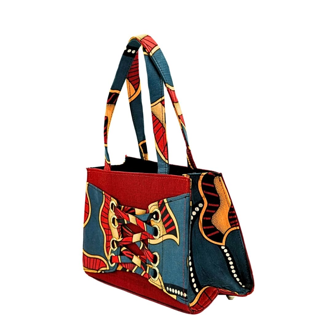 Petit sac à main en raphia Red Vest