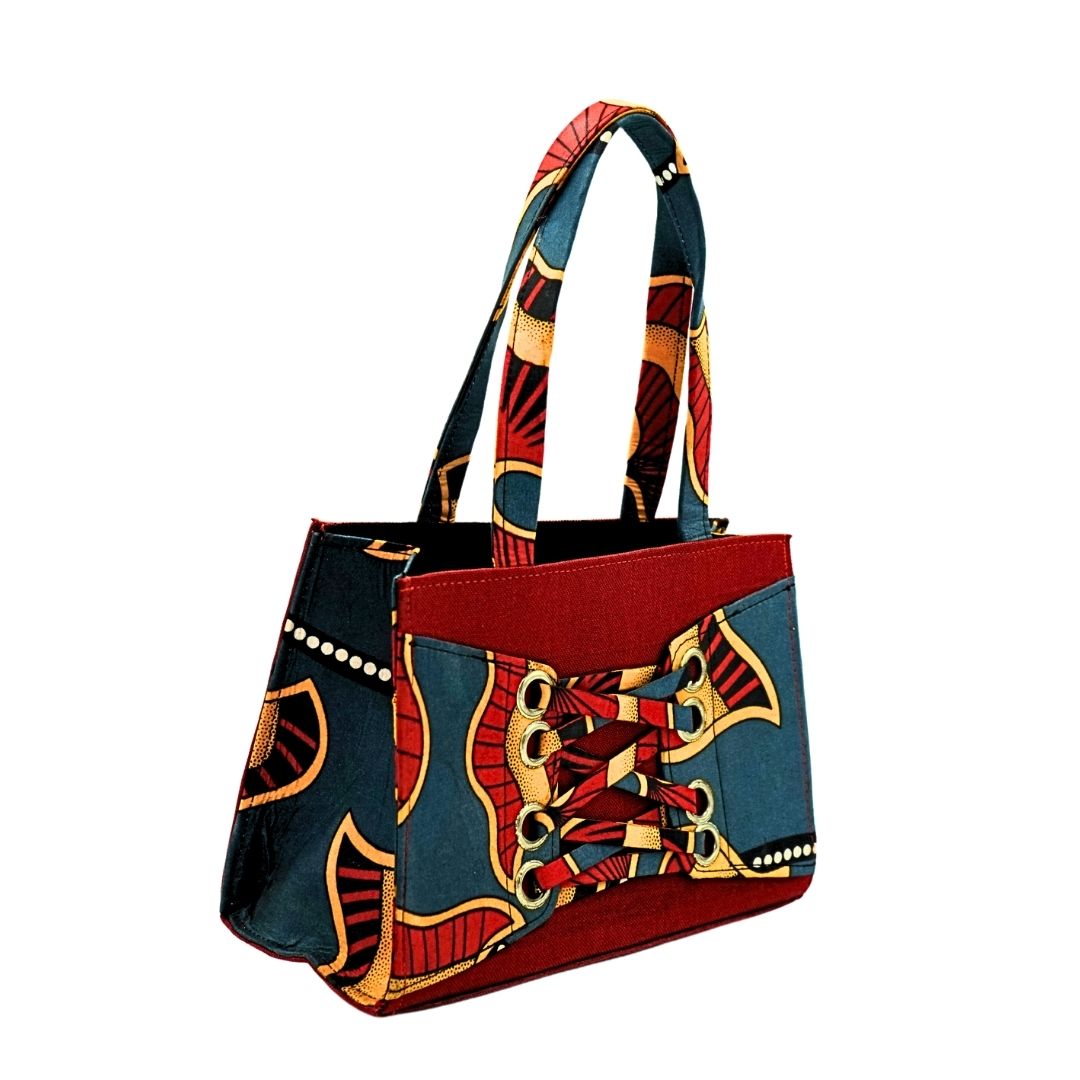 Petit sac à main en raphia Red Vest