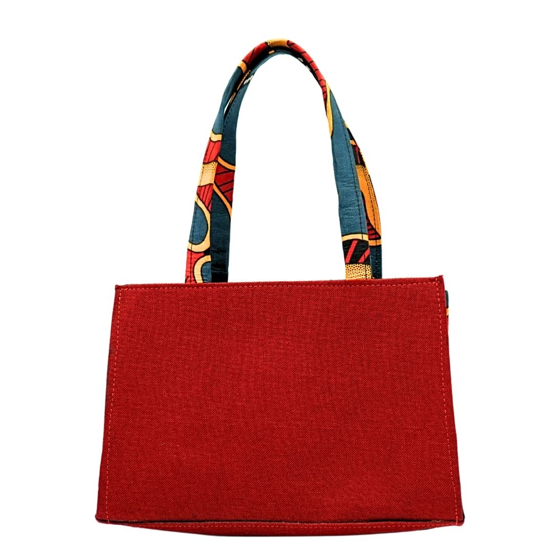 Petit sac à main en raphia Red Vest