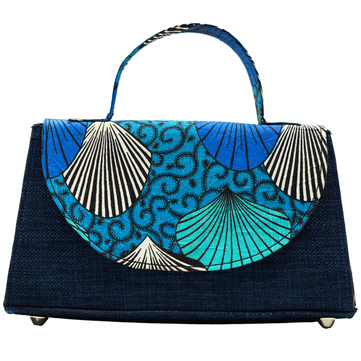 Blue Peacock Ankara Crossbody Bag - Statement Purse