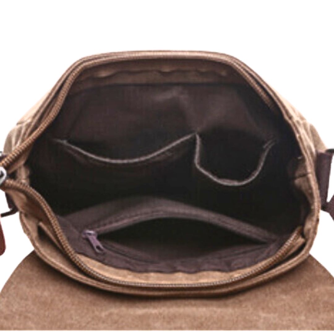 Compact Retro Canvas Crossbody