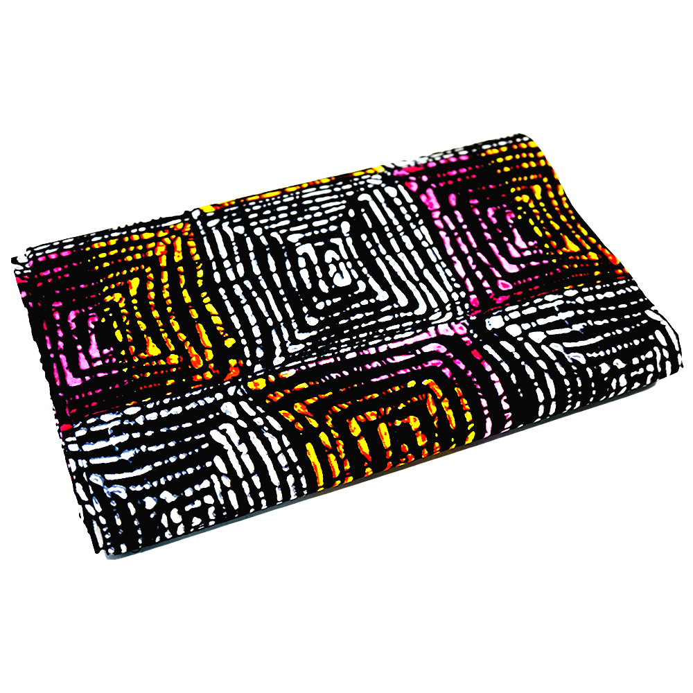 Concentric Squares Ankara Cotton Fabric