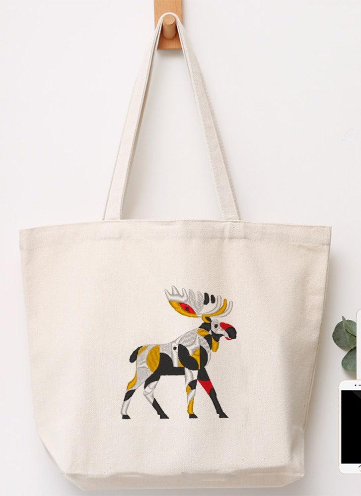 embroidery bag with a moose canada