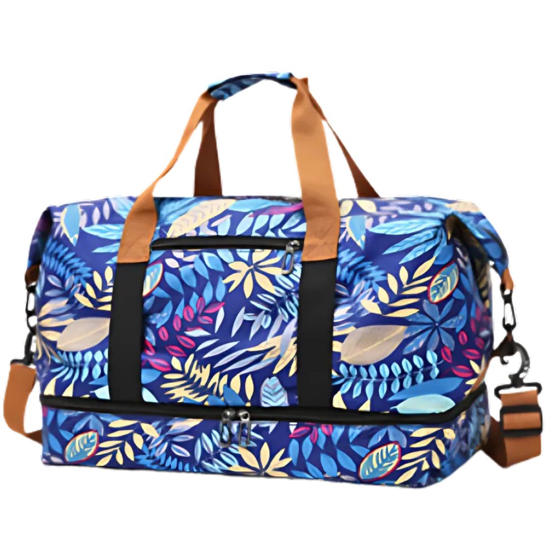 Maple Leaf Print Travel Duffle Bag