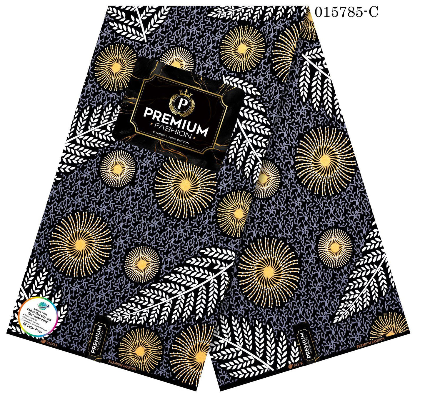Midnight Bloom Ankara Fabric