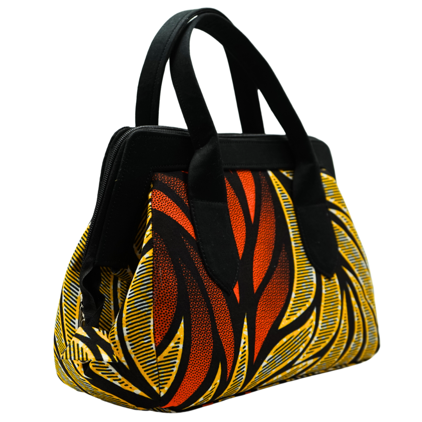 Orange and Yellow Ankara Statement Purse