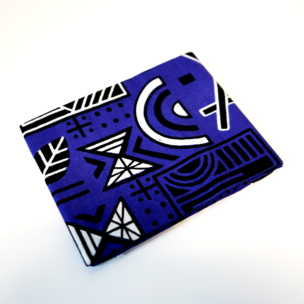 Purple and White Ankara Cotton Fabric