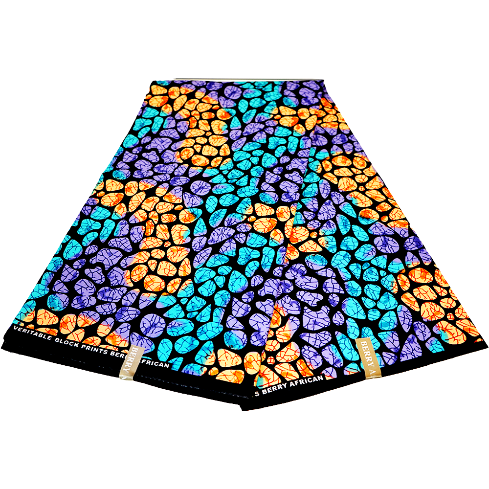 Rainbow Pebbles Ankara Fabric