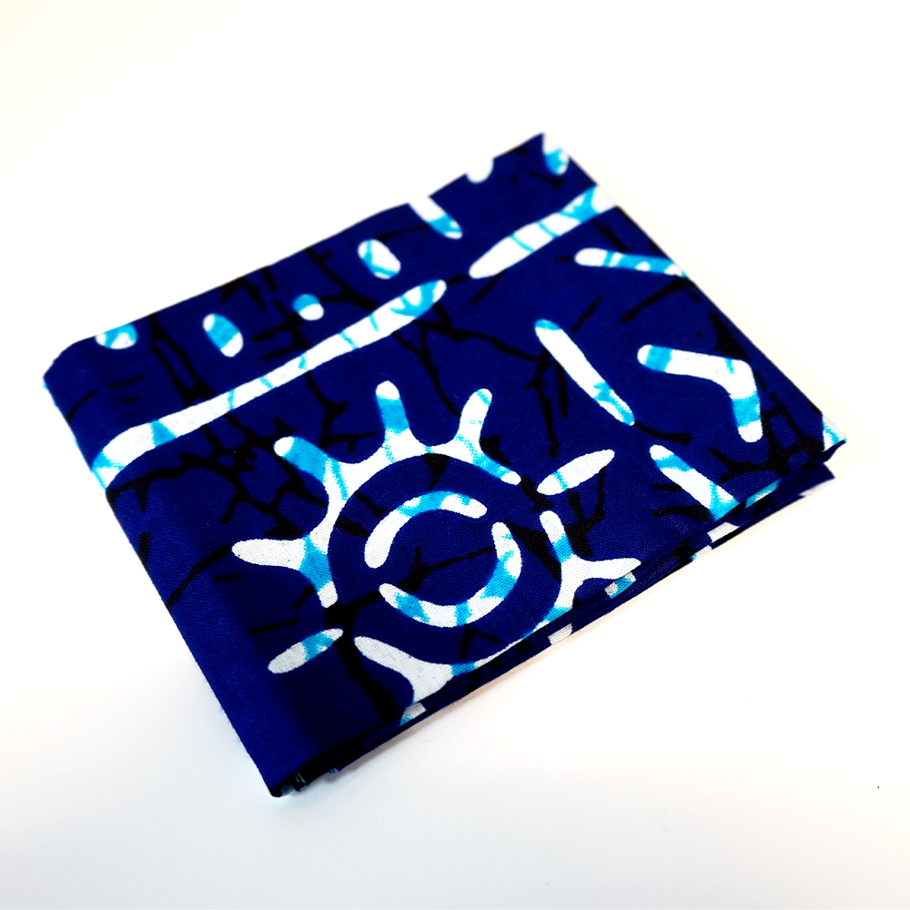 Royal Blue and White Ankara Cotton Fabric