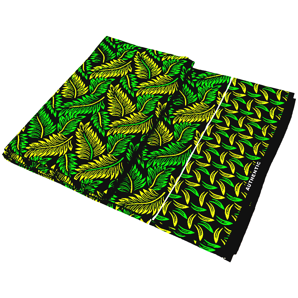 Tropical Leaves Ankara Cotton Fabric