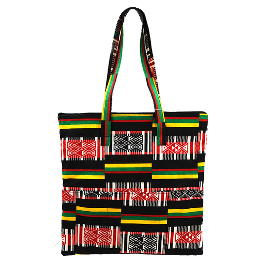 Grand sac fourre-tout à bandes
